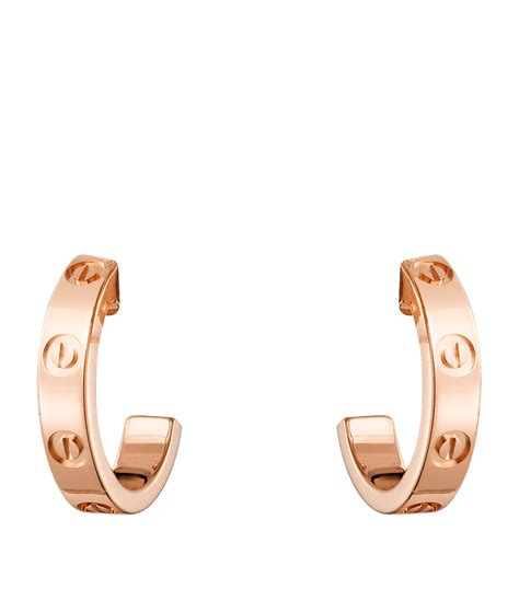 cartier love huggies|cartier rose gold earrings.